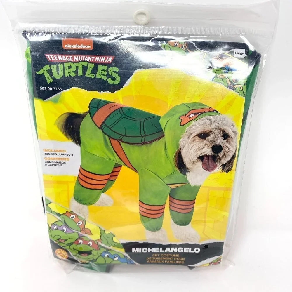 Rubie's Teenage Mutant Ninja Turtles Michaelangelo Halloween Dog Costume S/M/L